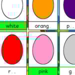 Écrire les Couleurs en Anglais: ŒUFS de PÂQUES