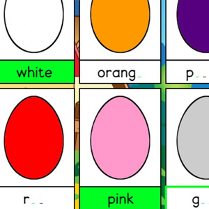 jeu d'ecrire les couleurs en anglais