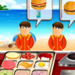 Restaurant de Hamburgers sur la Plage