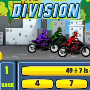course de moto avec divisions