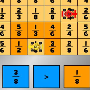 jeu de comparaison de fractions en ligne pour enfants