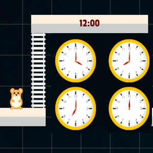 jeu d'Heures et horloges avec le hamster