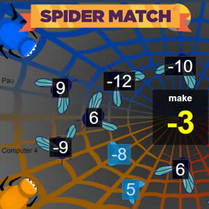 spider match jeu de toile d'araignée des nombres entiers