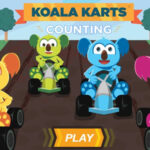 Compter jusqu’à 10: Course avec des Koalas en Karting