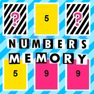 jeu memory avec des nombres en ligne