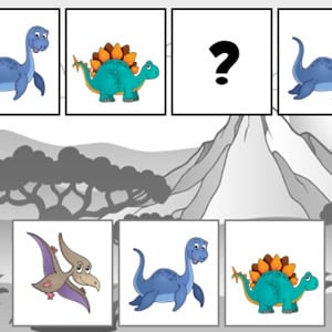 Jeu de séquences de dinosaures