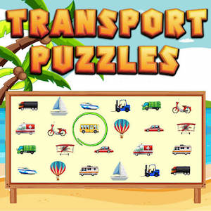 jeu de trouver le moyen de transport unique