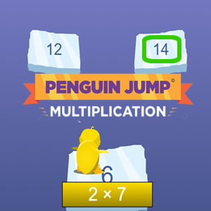 jeu de multiplication avec pingouins Arcademics