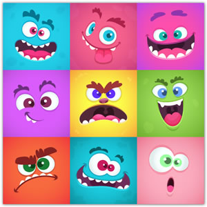 jeu de monster color fill