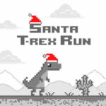 SANTA T-REX RUN: Chrome Dino de Noël