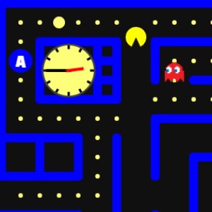 jeu de les heures avec Pacman