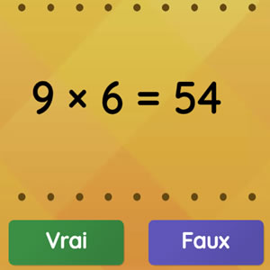 table de 9 vrai ou faux