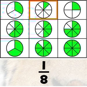 jeu de puzzles de fractions