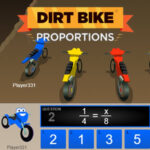 DIRT BIKE PROPORTIONS: Course des Fractions Équivalentes