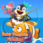 BABY PENGUIN FISHING: Pêcher avec le Bébé Pingouin