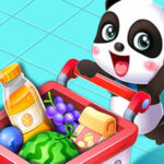 Bébé Panda au supermarché