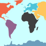 Carte des Continents et des Océans