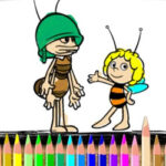 Coloriage d’abeilles