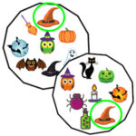 Dobble Halloween: découvrir l’unique symbole identique
