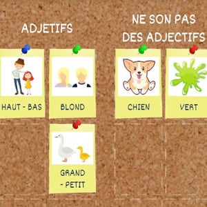 Identifier les adjectifs pour les enfants