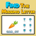 MISSING LETTER: Mots Anglais pour Enfants