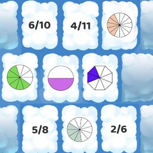 Mémoire des Fractions pour jouer en ligne