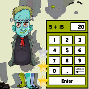 jeu math halloween