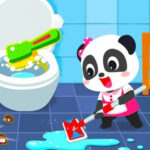 Nettoie la Maison avec Baby Panda