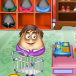 Pou conduit et fait ses courses