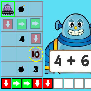jeu de programmation de robot mathematique