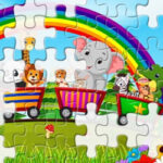 Puzzle des Animaux en Train