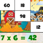 Puzzles de Multiplication de Thanksgiving