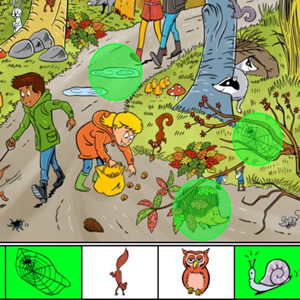 jeu de recherche visuelle automne pour enfants
