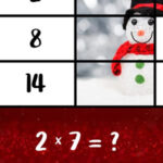 Table de Multiplication de 2 de Noël