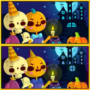 recherche 7 differences à halloween