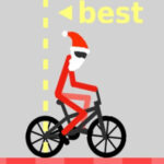 XMAS WHEELIE: Père Noël sur un vélo